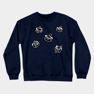 Taropan: emoticon ( whiteline) Crewneck Sweatshirt